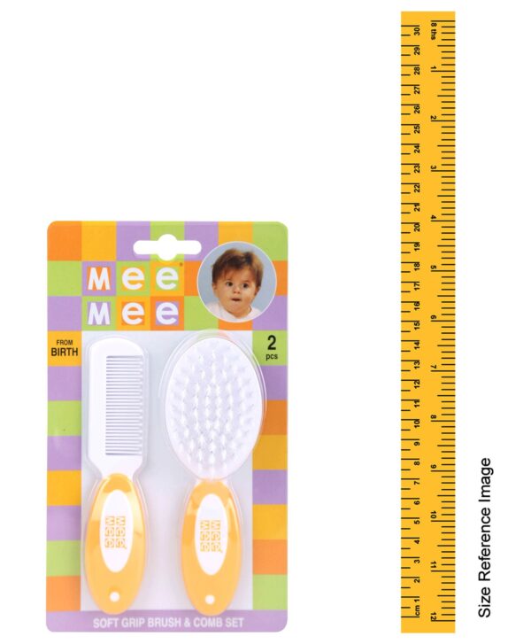 Mee Mee Soft Grip Brush And Comb Set - Orange-664