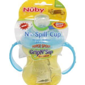 Nuby 240ml 2 Handle Super Spout Grip-n-sip Cup - Colors May Vary-2556