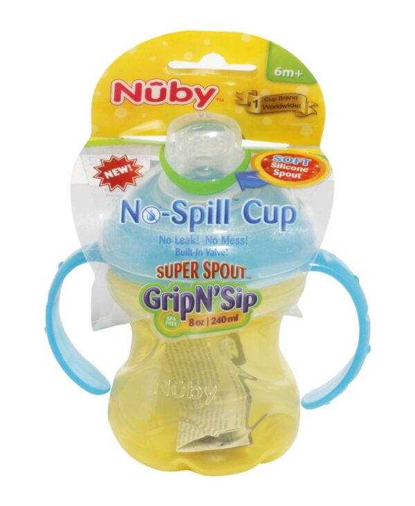 Nuby 240ml 2 Handle Super Spout Grip-n-sip Cup - Colors May Vary-2556