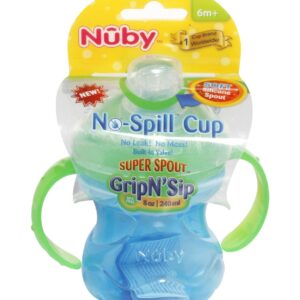 Nuby 240ml 2 Handle Super Spout Grip-n-sip Cup - Colors May Vary-2555