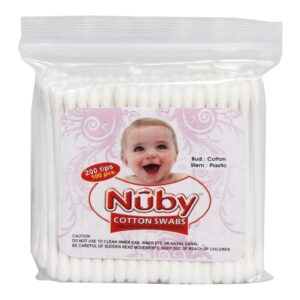 Nuby Cotton Buds 100 Sticks - Zip Lock Pouch-0