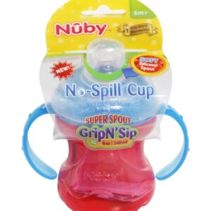 Nuby 240ml 2 Handle Super Spout Grip-n-sip Cup - Colors May Vary-2558