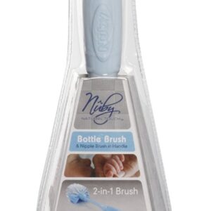 Nuby Bottle & Nipple Brush in handle - Colors May Vary-3883