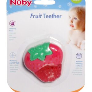 Nuby Cool Bite Teether 456 Fruit - Colors and Shapes May Vary-0