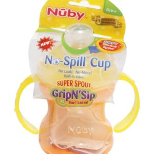 Nuby 240ml 2 Handle Super Spout Grip-n-sip Cup - Colors May Vary-2557