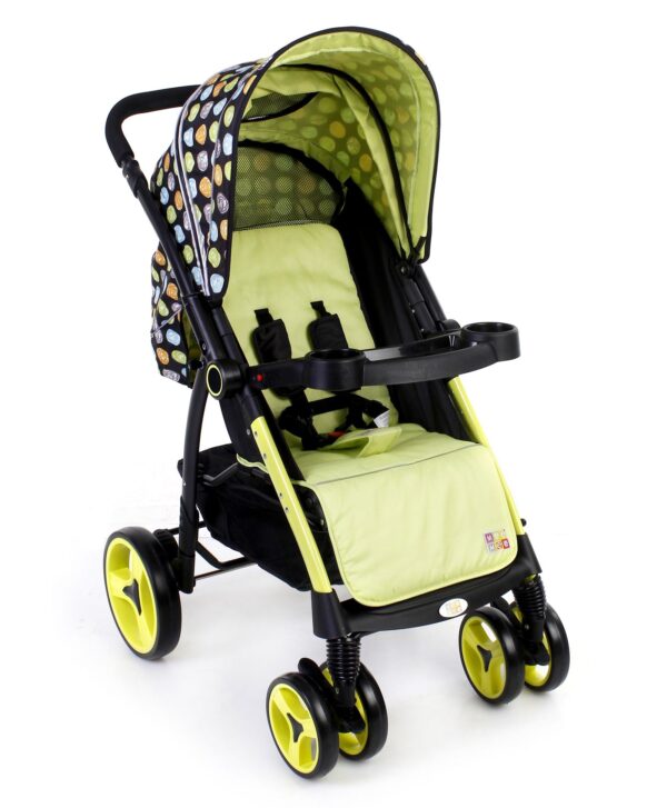 Mee Mee Pram with Feeding Tray - Green-0