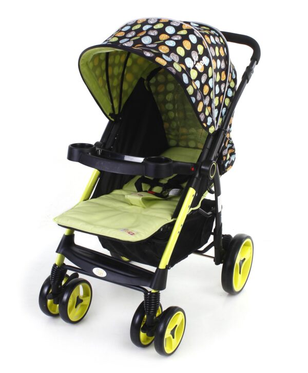 Mee Mee Pram with Feeding Tray - Green-3848