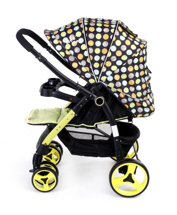 Mee Mee Pram with Feeding Tray - Green-3849