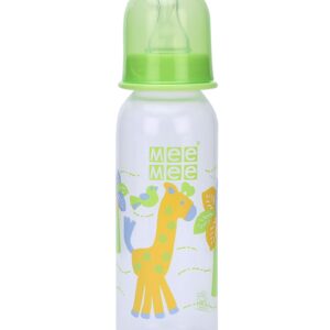 Mee Mee Green Feeding Bottle Giraffe Print - 250 ml-0