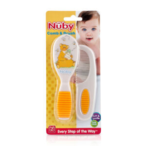 Nuby Deluxe Comb And Brush Set Blister Pack - Color May Vary-0