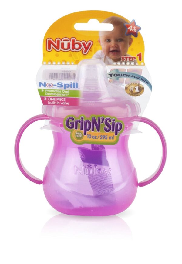 Nuby 210ml 2 Handle Grip-n-sip Cup - Colors May Vary-0