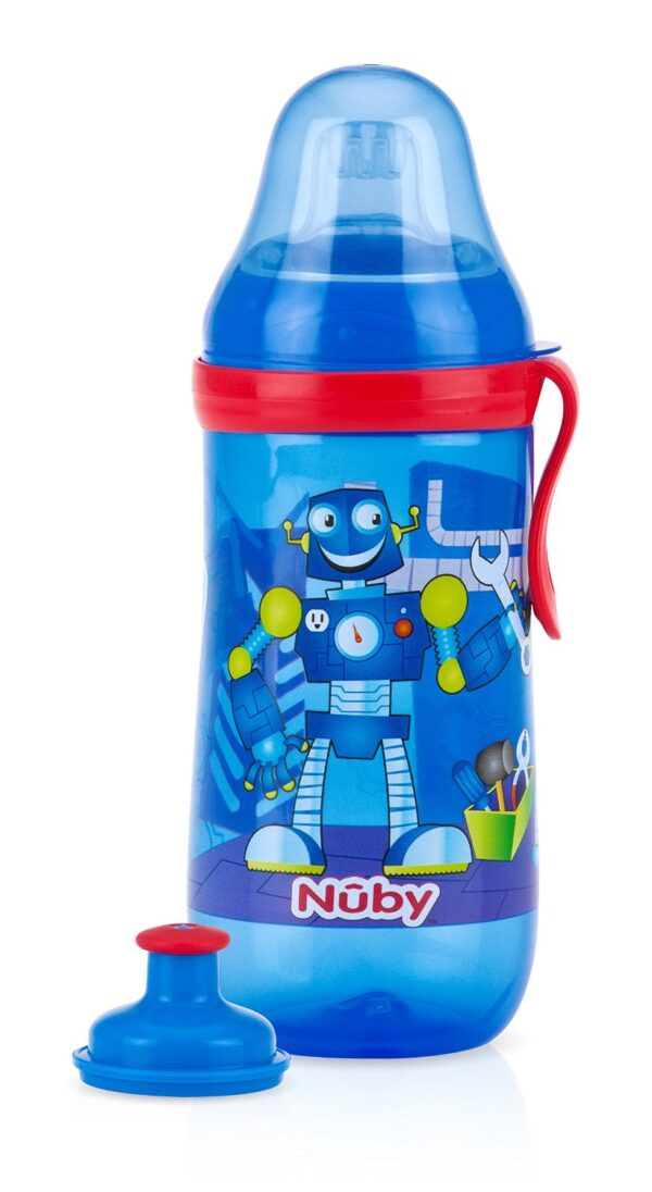 Nuby 360 ml Busy Sipper Free Flow - Color & Print May Vary-2569