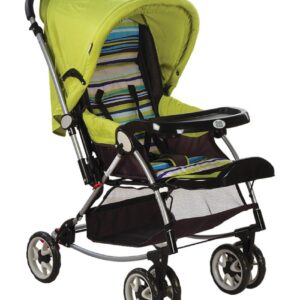 Mee Mee Fully Canopied Pram Cum Rocker - Green-0