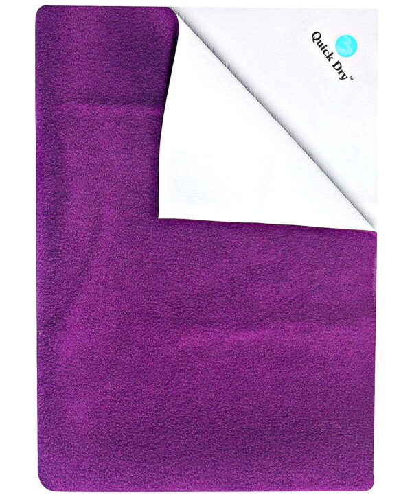 Quick Dry Plain Waterproof Bed Protector Sheet (S) - Plum-0