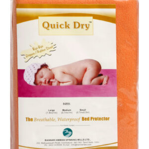 Quick Dry Plain Waterproof Bed Protector Sheet (S) - Peach-3284