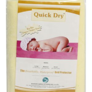 Quick Dry Plain Waterproof Bed Protector Sheet (S) - Yellow-3295