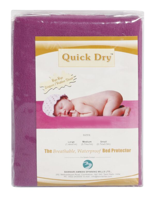 Quick Dry Plain Waterproof Bed Protector Sheet (S) - Orchid-3279