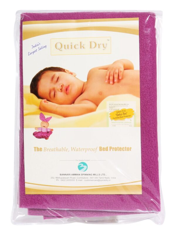 Quick Dry Plain Waterproof Bed Protector Sheet (S) - Orchid-3281