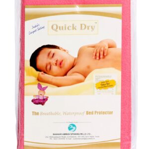 Quick Dry Plain Waterproof Bed Protector Sheet (S) - Rose-3269