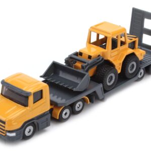 Funskool Siku Low Loader and Front Loader- Yellow-0