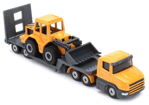 Funskool Siku Low Loader and Front Loader- Yellow-3344