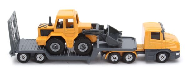 Funskool Siku Low Loader and Front Loader- Yellow-3345