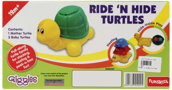 Giggles Ride n Hide Turtles - Multicolor-3901