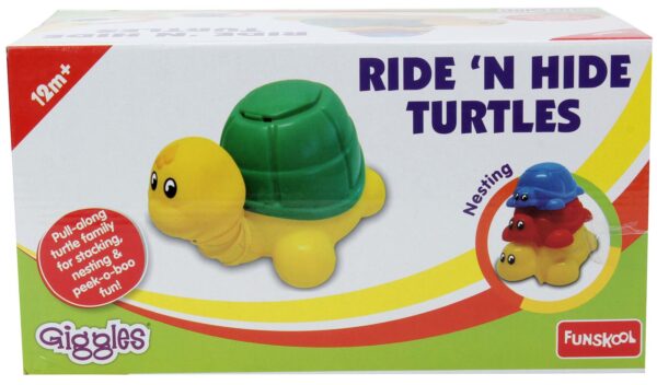 Giggles Ride n Hide Turtles - Multicolor-3902