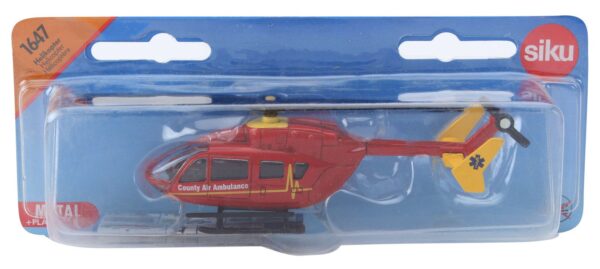 Siku Funskool Country Air Ambulance Helicopter - Red-3422