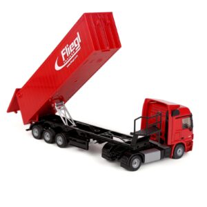 Siku Die Cast Lorry With Trough Tipper - Red-3388