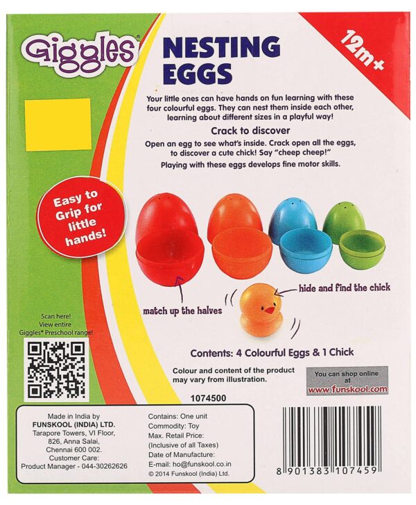 Giggles Nesting Eggs - Multi Color-3626