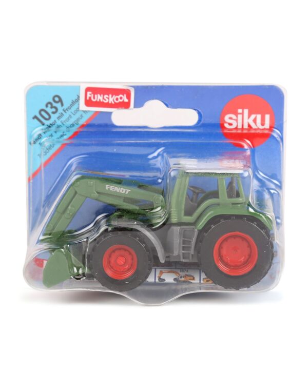 Siku Die Cast Fendt Tractor With front Loader - Green-3412