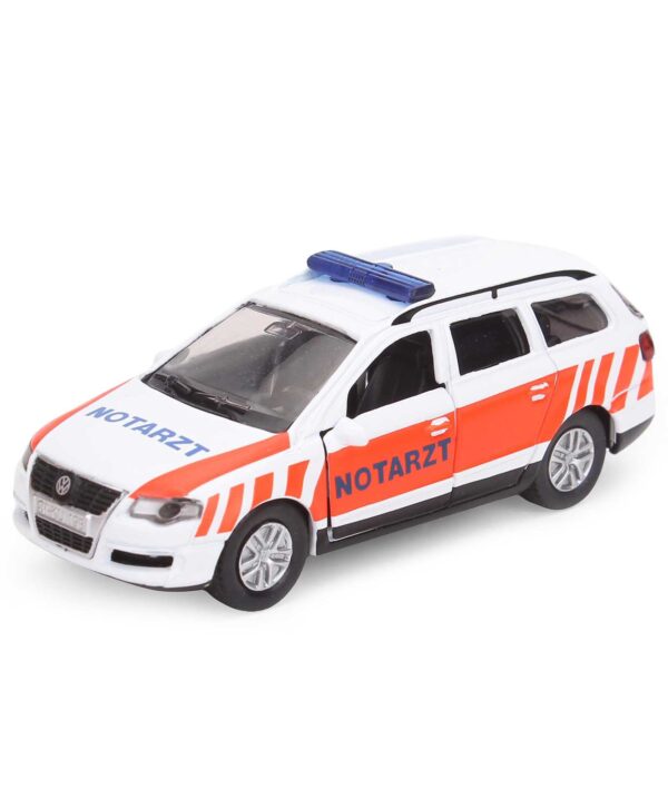 Funskool Siku Emergency Car - White and Orange-3332