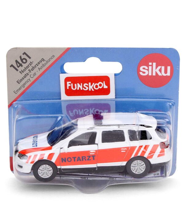 Funskool Siku Emergency Car - White and Orange-3334