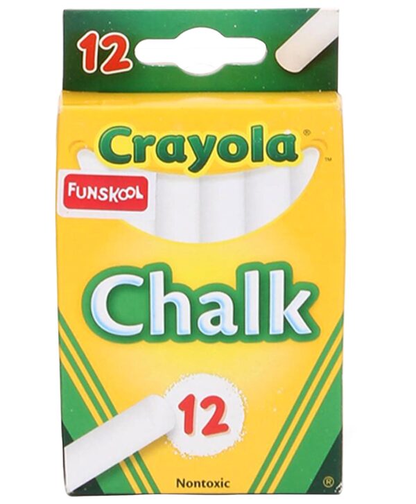 Funskool Crayola White Chalk - 12 Counts-0