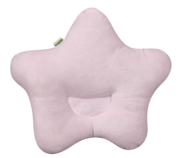 Babys World Soft Fabric Star Shape Pillow - Pink & White-2783