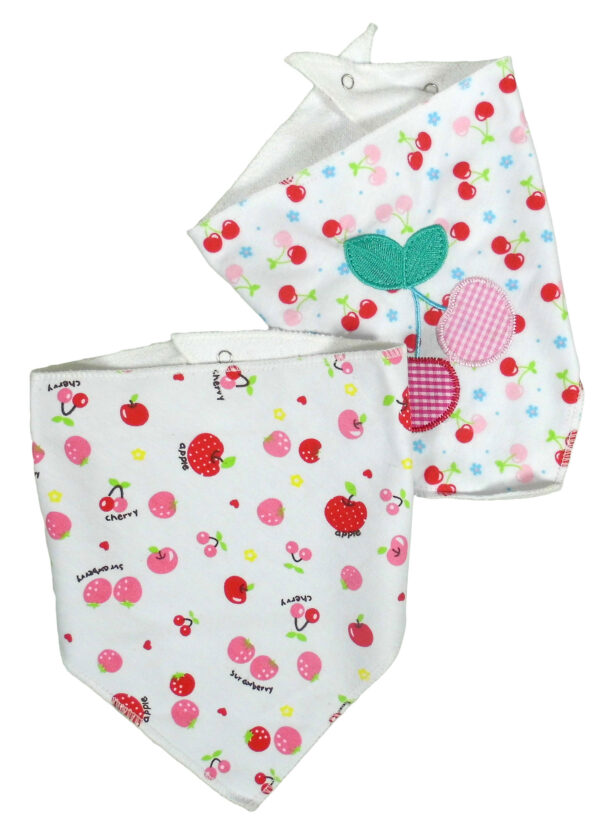 Babys World Cherry Print Cotton Bib Pack Of 2-0