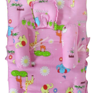 Babys World Gadda Set Pink - Animal Print-0