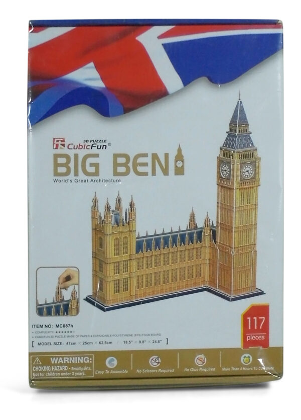 Cubic Fun 3d Puzzle Big Ben Worlds Great Architecture - 117 Pieces-0