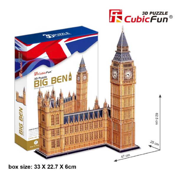 Cubic Fun 3d Puzzle Big Ben Worlds Great Architecture - 117 Pieces-2932