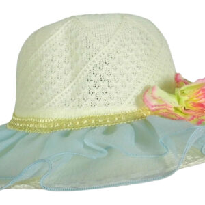 Babys World Girls Fancy Hat - Sky Blue-0