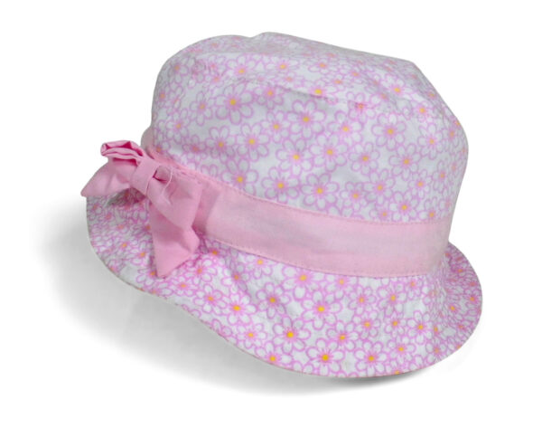 Babys World Flower Print Girl Hat - Pink-0