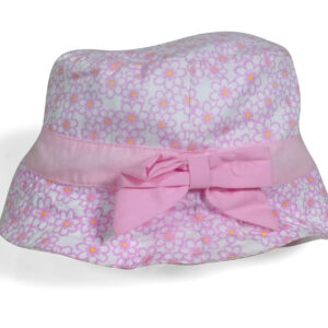 Babys World Flower Print Girl Hat - Pink-2960