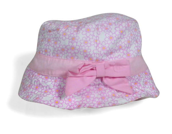 Babys World Flower Print Girl Hat - Pink-2960