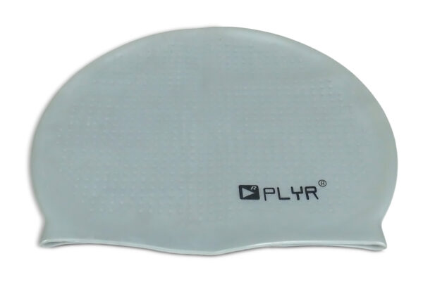 PLYR Dotted Texture Silicone Swimming Cap - Grey-2963