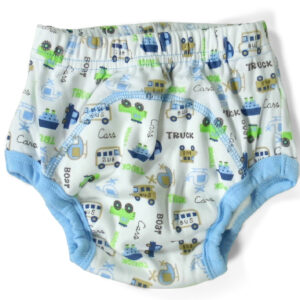 Moms Care Printed Reusable Diaper Panty - Blue-3072