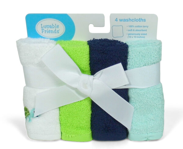 Luvable Friends Wash Clothes (Hanky) Set Of - 4-0