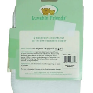 Luvable Friends Absorbent Liner For Reusable Diaper - Pack of 2-3107