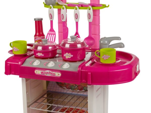 Battery Operated Kids Kitchen Sets With Light And Sound Carry Case -008-58-0