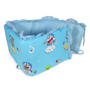 Doraemon Print Cot Bumper Set Of 2 - Blue-3940